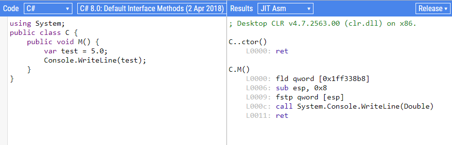 SharpLab - Assembly Output
